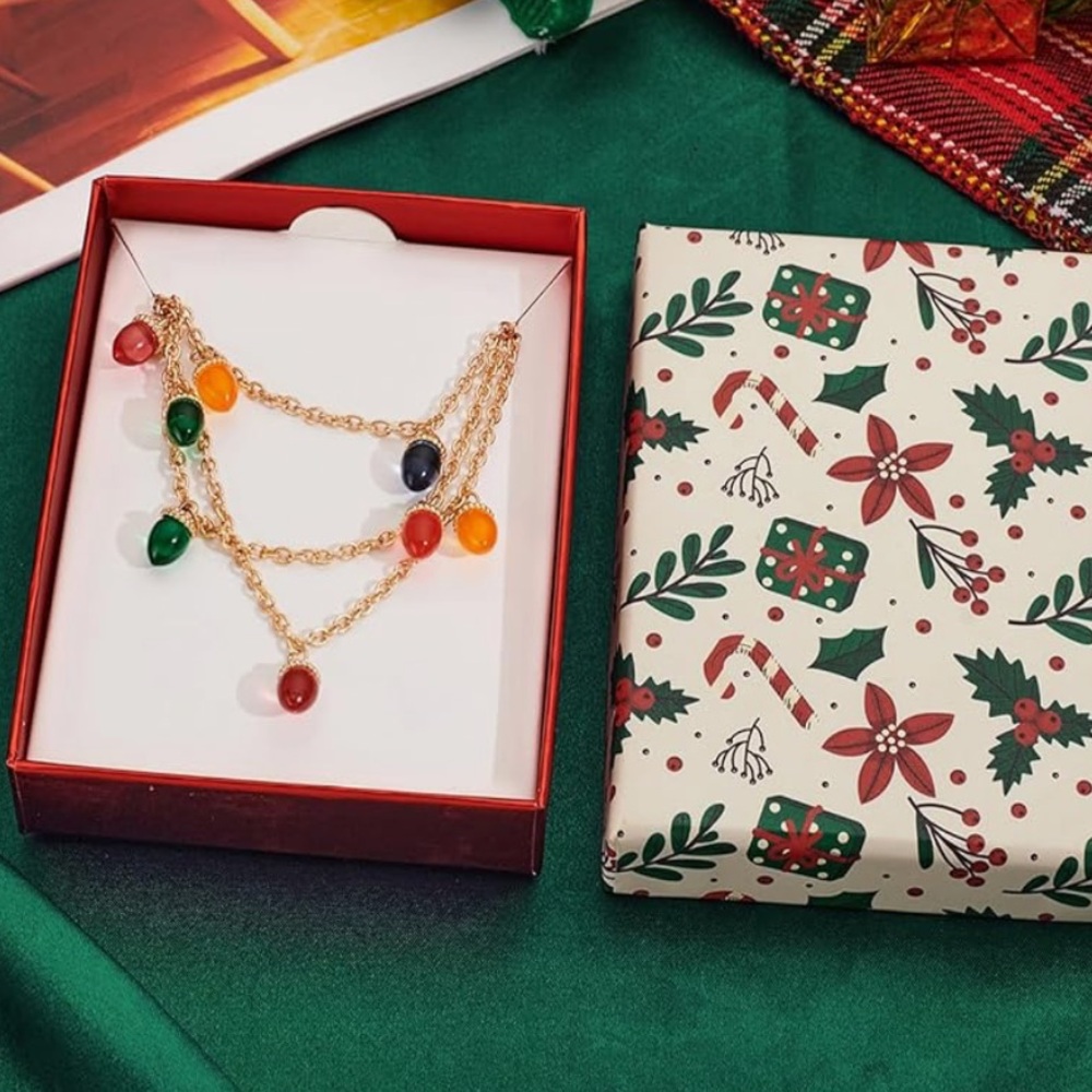 Chic Nation Multicolor Christmas lights Necklace